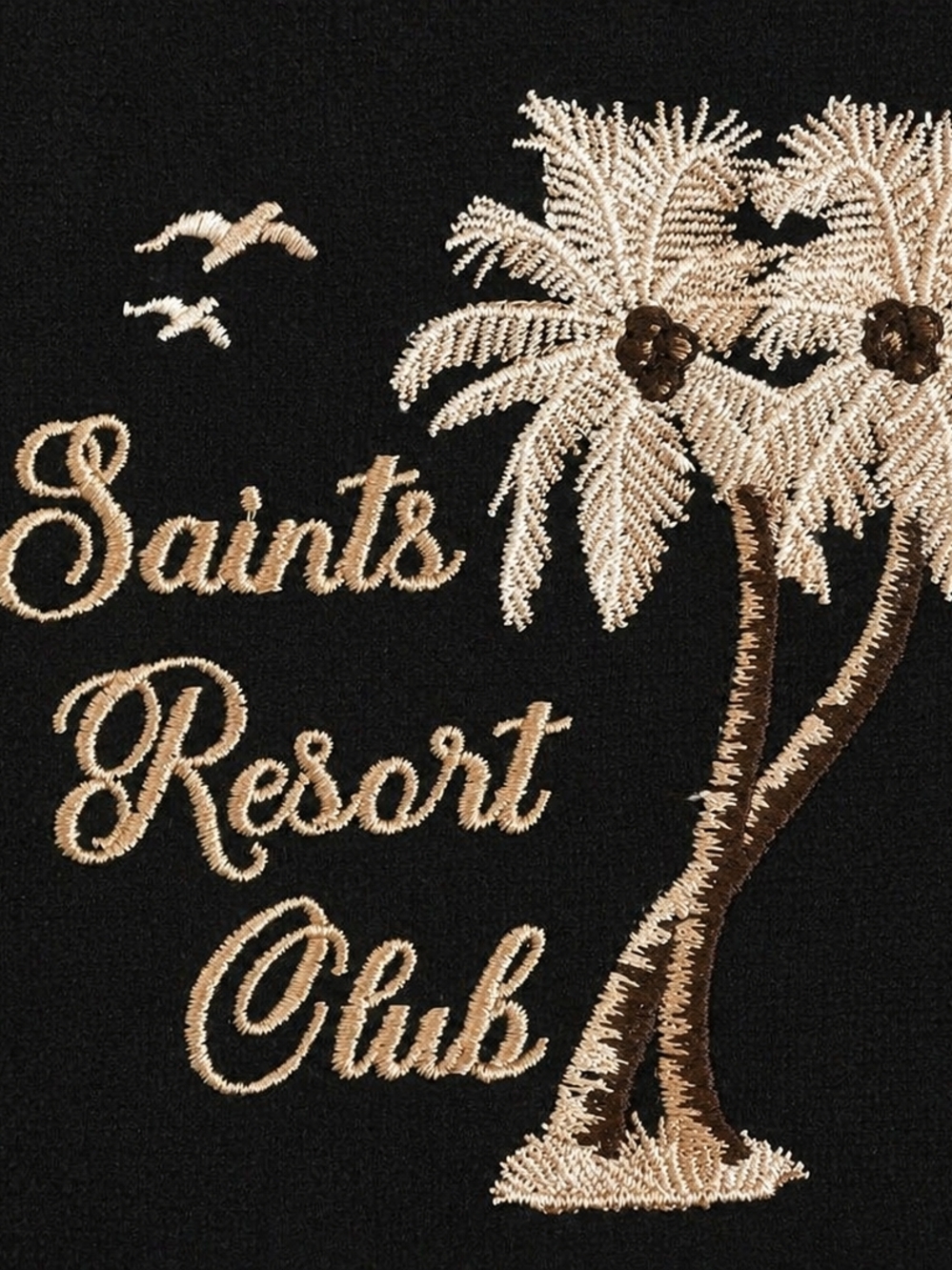 🆕SAINTS STUDIO Black Resort Club Set Men L Button Up Shirt & Short Matching Set - Picture 5 of 8